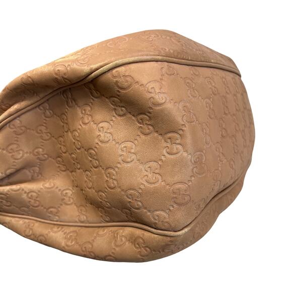 Gucci Sukey Guccissima Leather Hobo Bag Blush Pink 232955 Authentic Italy - Picture 13 of 16